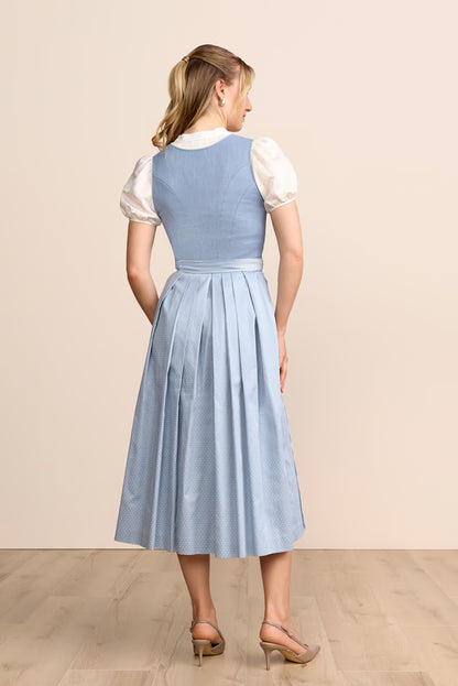 Kruger Lindiwe Maxi Dirndl, Blue — 80cm 2pc Set