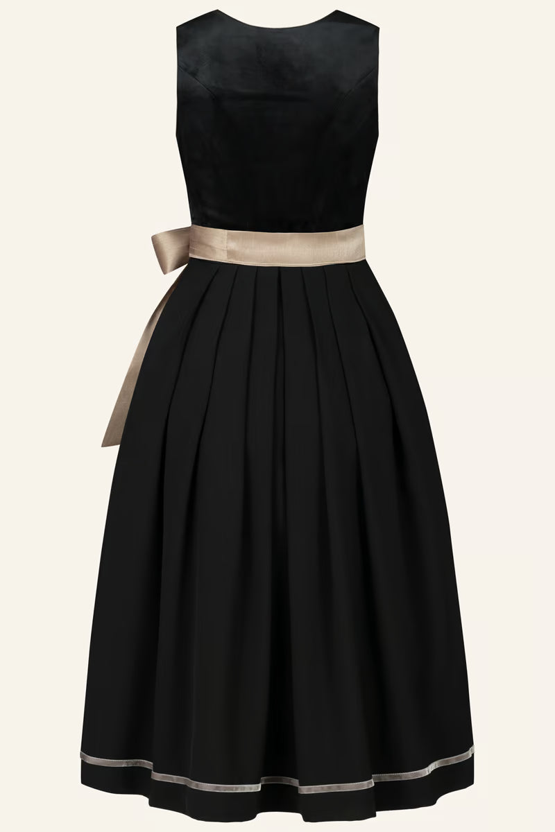 Kruger Maxi Dirndl 2pcs. 80cm "Suzanne" black