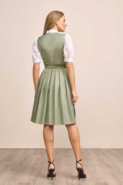Kruger Midi Dirndl 2pcs. 60cm "Lillie" green