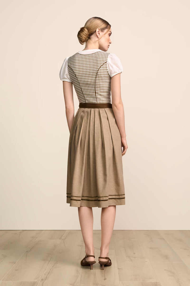 Kruger Long Dirndl 2pcs. 70cm "Micaela" brown