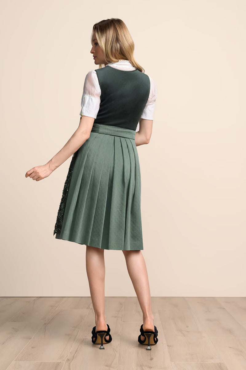 Kruger midi Dirndl 2pcs. 60cm "Elira" green
