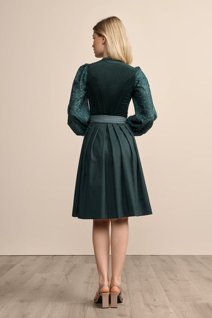 Kruger Midi Dirndl 2pcs. 60cm "Valera" green