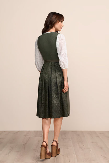 Kruger Long Dirndl 2pcs. 70cm "Ileyna" green