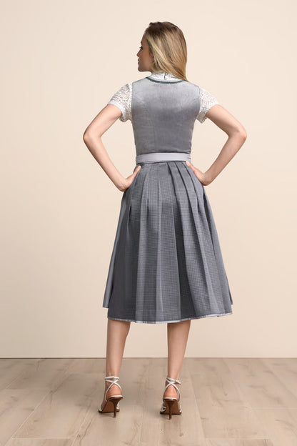 Kruger Long Dirndl 2pcs. 70cm "Milda" gray