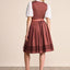 Kruger Midi Dirndl 2pcs. 60cm "Elja" red