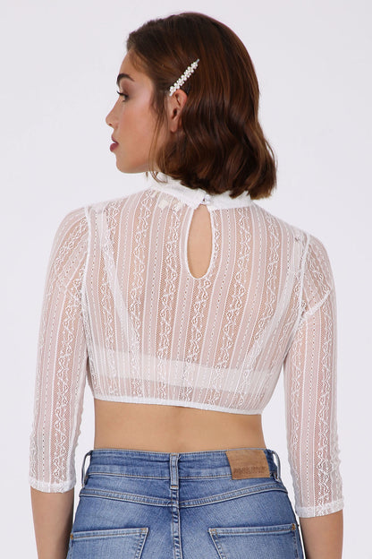 Kruger Adalie dirndl blouse in ecru, styled