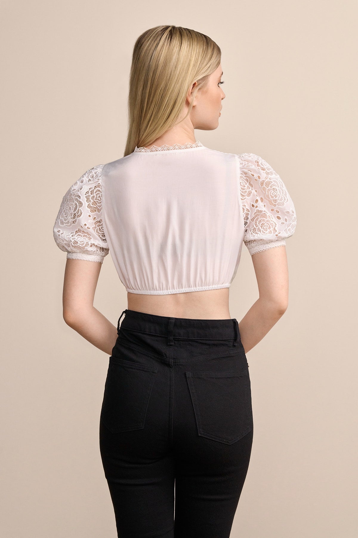 Kruger Geli dirndl blouse in ecru, styled