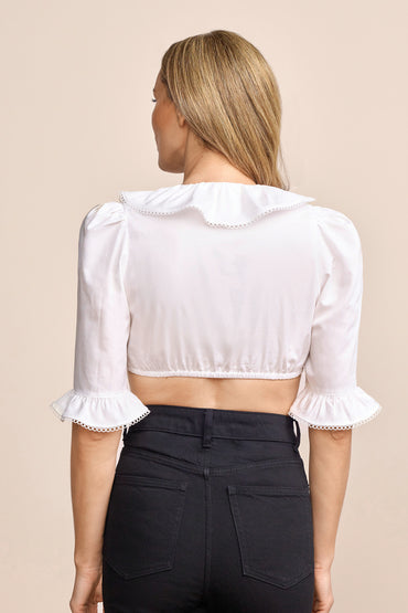 Kruger Alene dirndl blouse in ecru, styled