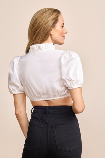 Kruger Adelma dirndl blouse in ecru, styled