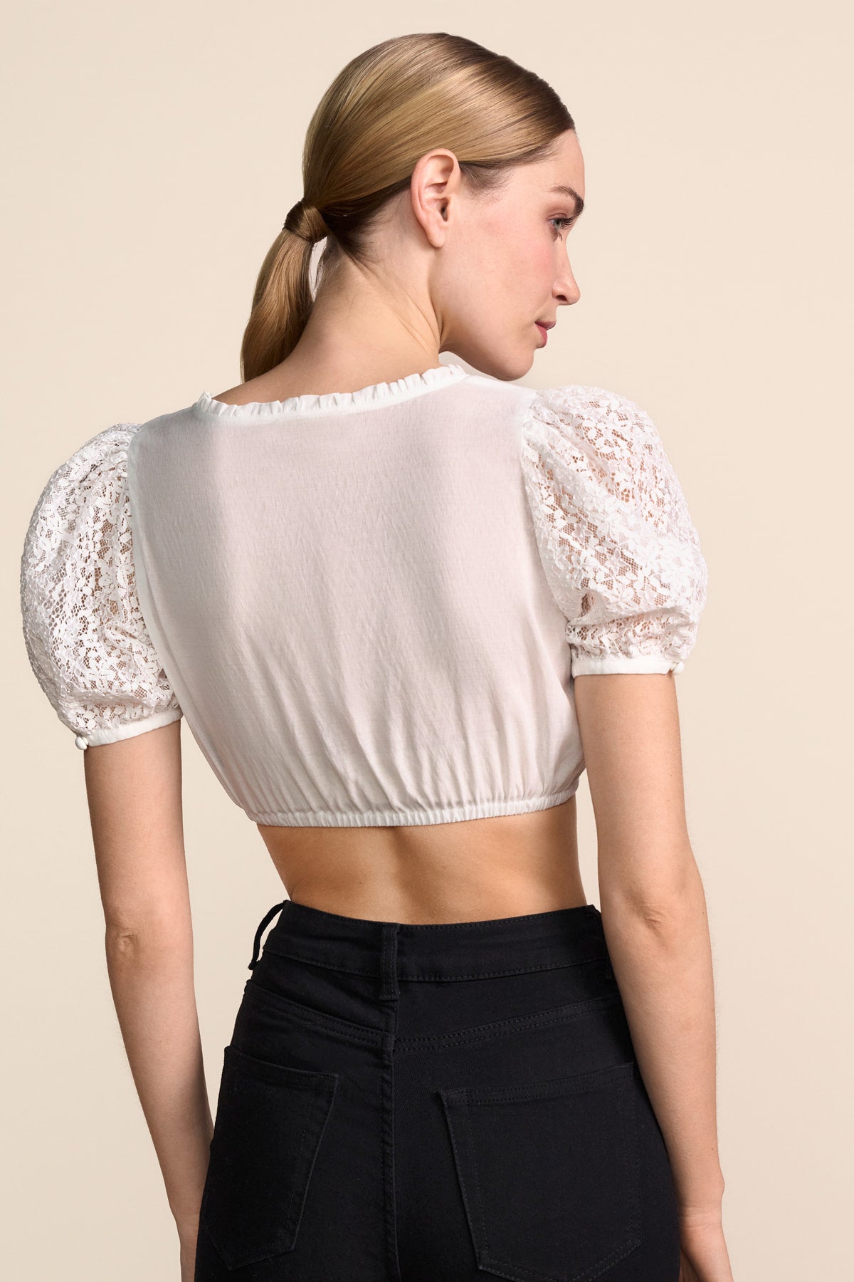 Kruger Morgana dirndl blouse in ecru, styled