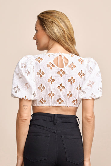 Kruger Liamine dirndl blouse in ecru, styled