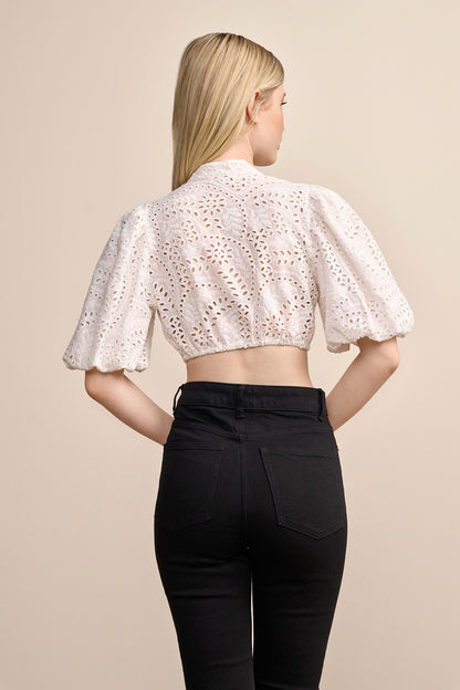 Kruger Aleyna dirndl blouse in ecru, styled