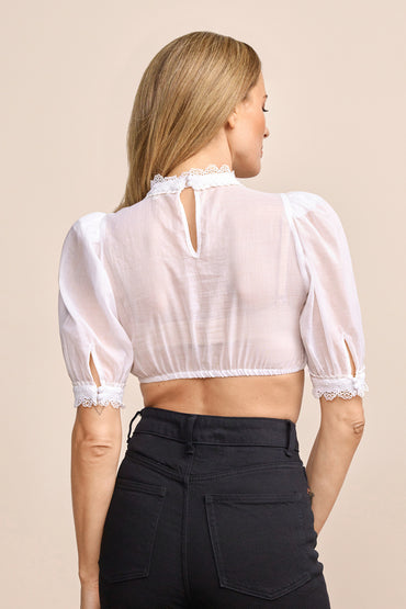 Kruger Annamay dirndl blouse in ecru, styled