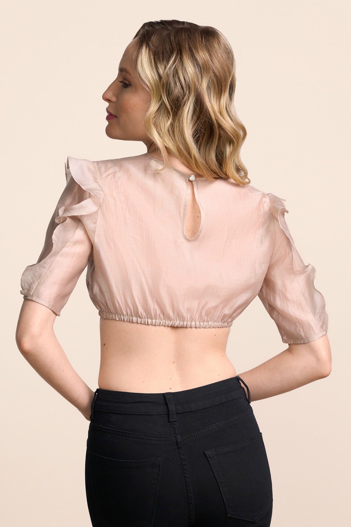 Kruger Kavya dirndl blouse in beige, styled
