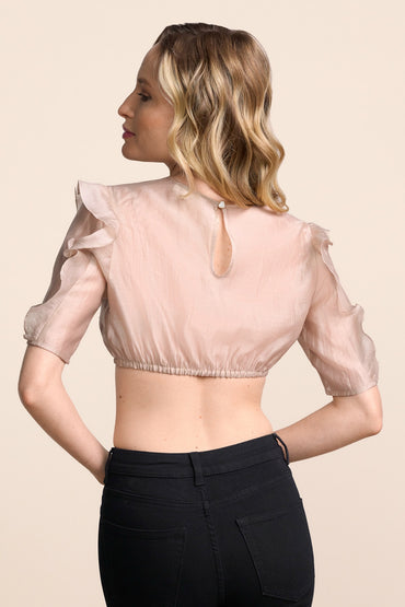 Kruger Kavya dirndl blouse in beige, styled