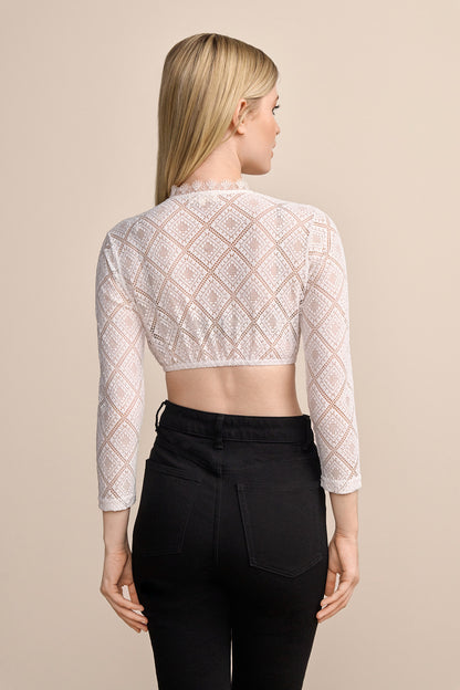 Kruger Kendall dirndl blouse in ecru, styled