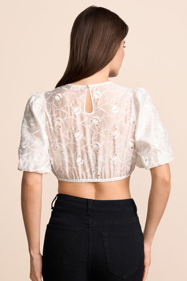 Kruger Elvara dirndl blouse in ecru, styled