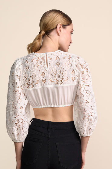 Kruger Althea dirndl blouse in ecru, styled