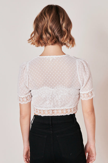 Kruger Marianna dirndl blouse in ecru, styled