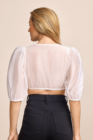 Kruger Mele dirndl blouse in ecru, styled