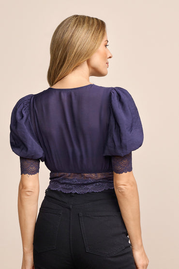 Kruger Aolani dirndl blouse in blue, styled