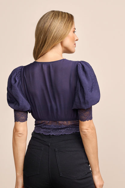 Kruger Aolani dirndl blouse in blue, styled