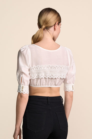 Kruger Wencke dirndl blouse in ecru, styled