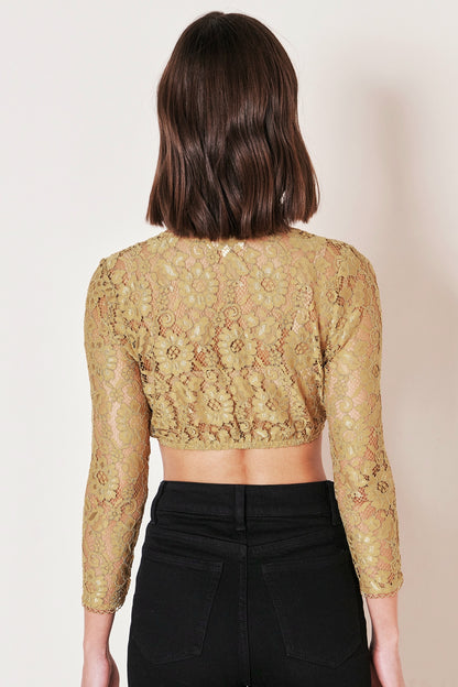 Kruger Adelaida dirndl blouse in yellow, styled
