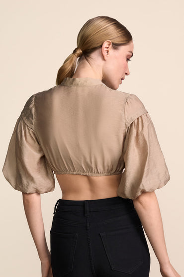 Kruger Aveline dirndl blouse in beige, styled