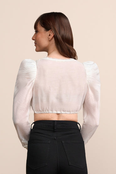 Kruger Reva dirndl blouse in ecru, styled
