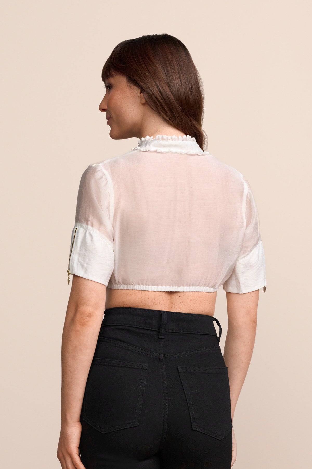 Kruger Xyla dirndl blouse in ecru, styled