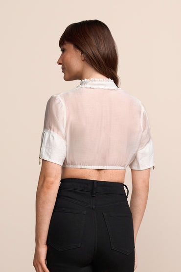 Kruger Xyla dirndl blouse in ecru, styled