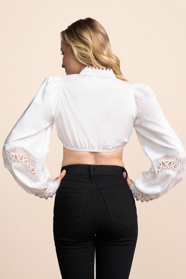 Kruger Elaraine dirndl blouse in ecru, styled