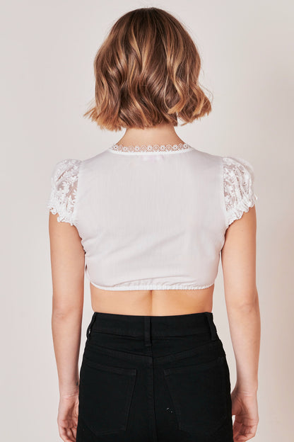 Kruger Qiara dirndl blouse in ecru, styled