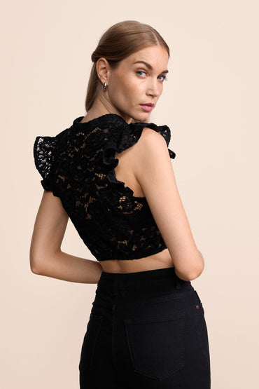 Kruger Lorea dirndl blouse in black, styled
