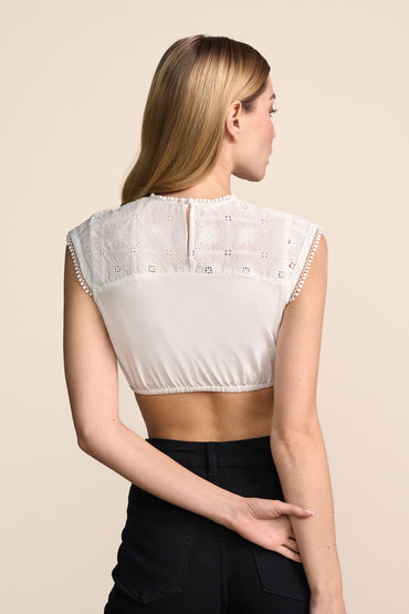 Kruger Bijou dirndl blouse in ecru, styled