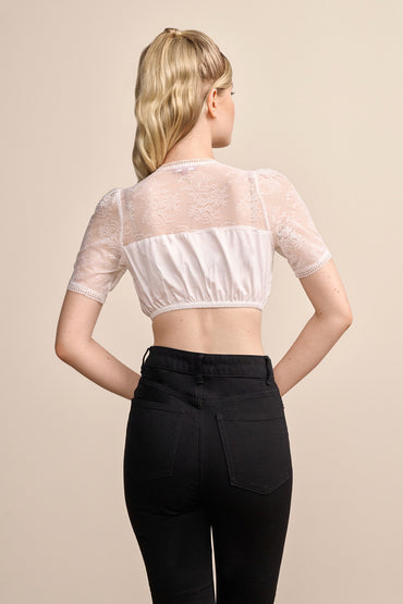 Kruger Yumi dirndl blouse in ecru, styled