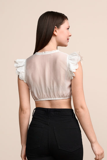 Kruger Eve dirndl blouse in ecru, styled