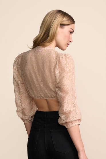 Kruger Eliora dirndl blouse in beige, styled