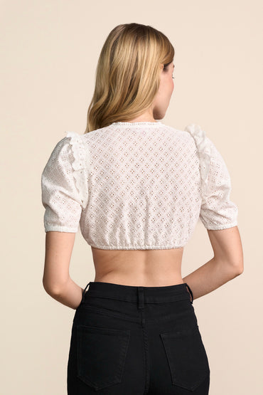 Kruger Annelora dirndl blouse in ecru, styled