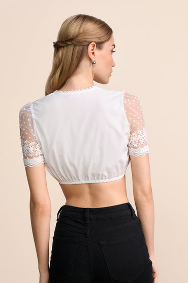Kruger Lysiane dirndl blouse in ecru, styled