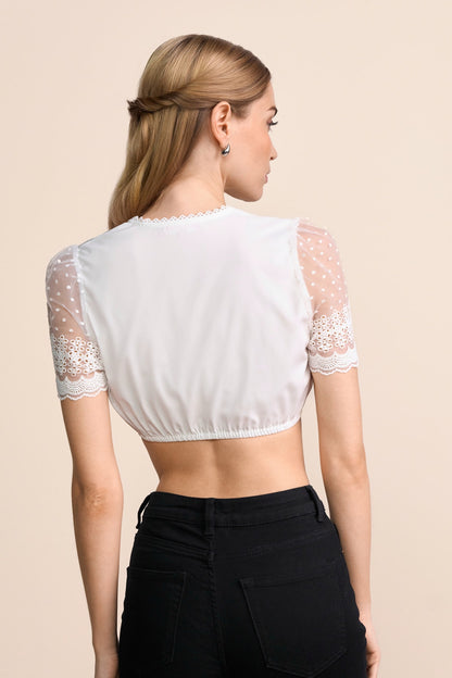 Kruger Lysiane dirndl blouse in ecru, styled