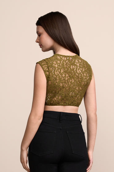 Kruger Janelle dirndl blouse in green, styled