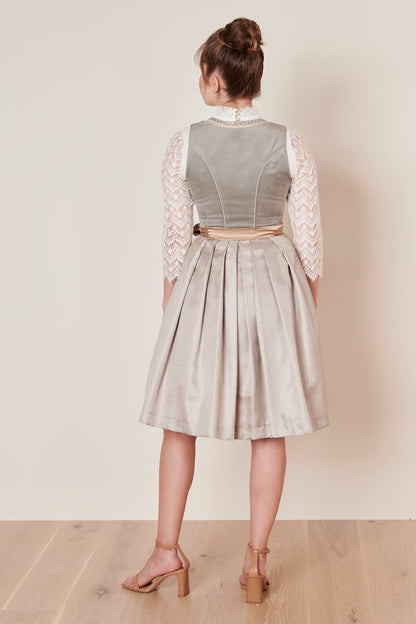 Kruger Aurea Midi Dirndl, Grey — 60cm 2pc Set