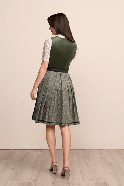 Kruger Midi Dirndl 2pcs. 60cm "Iny" green (34,40,42)
