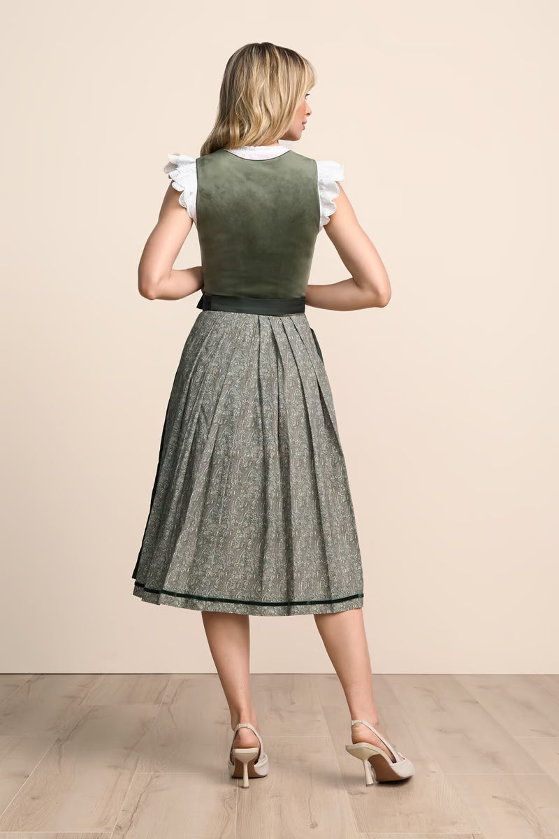Kruger Long Dirndl 2pcs. 70cm "Iny" green