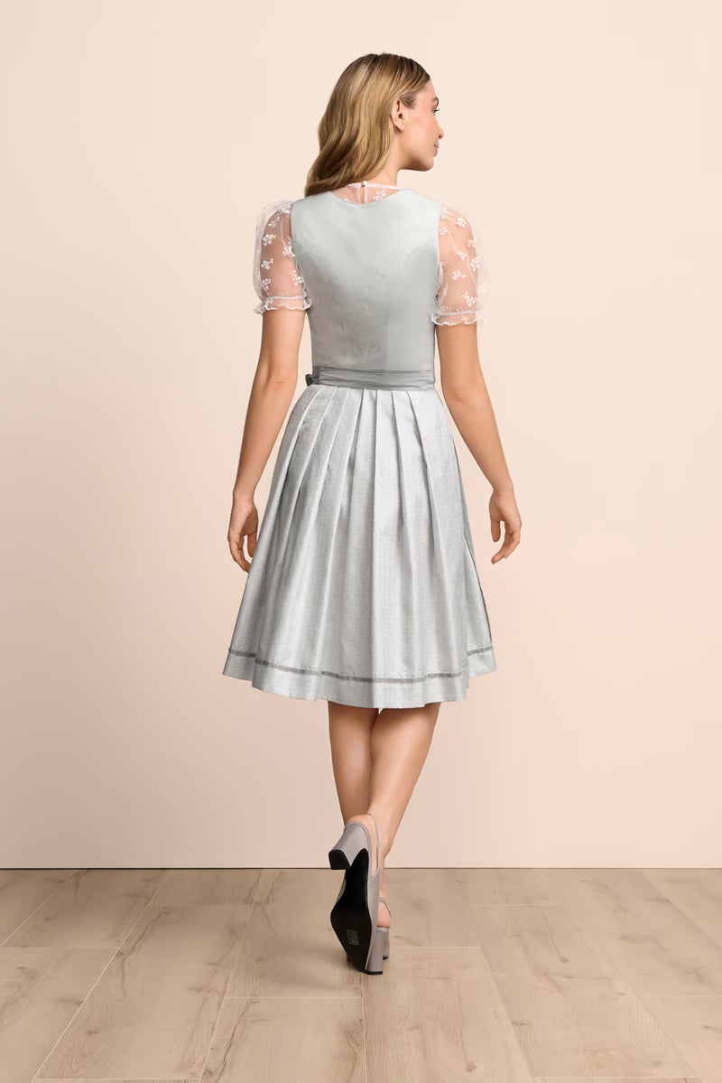 Krüger Myrella Midi Dirndl, Grey — 60cm 2pc Set