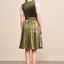 Kruger Midi Dirndl 2pcs. 60cm "Aurela" olive (size 38)