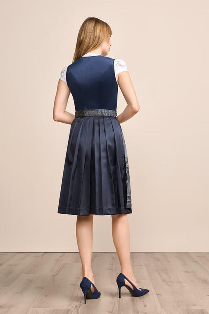 Kruger Aurela Midi Dirndl, Steel Blue — 60cm 2pc Set