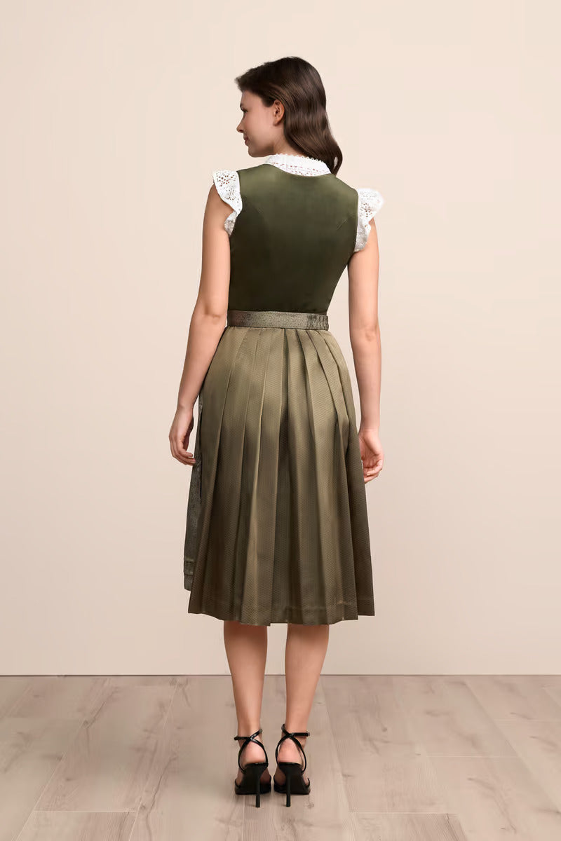 Kruger Long Dirndl 2pcs. 70cm "Aurela" green (46)